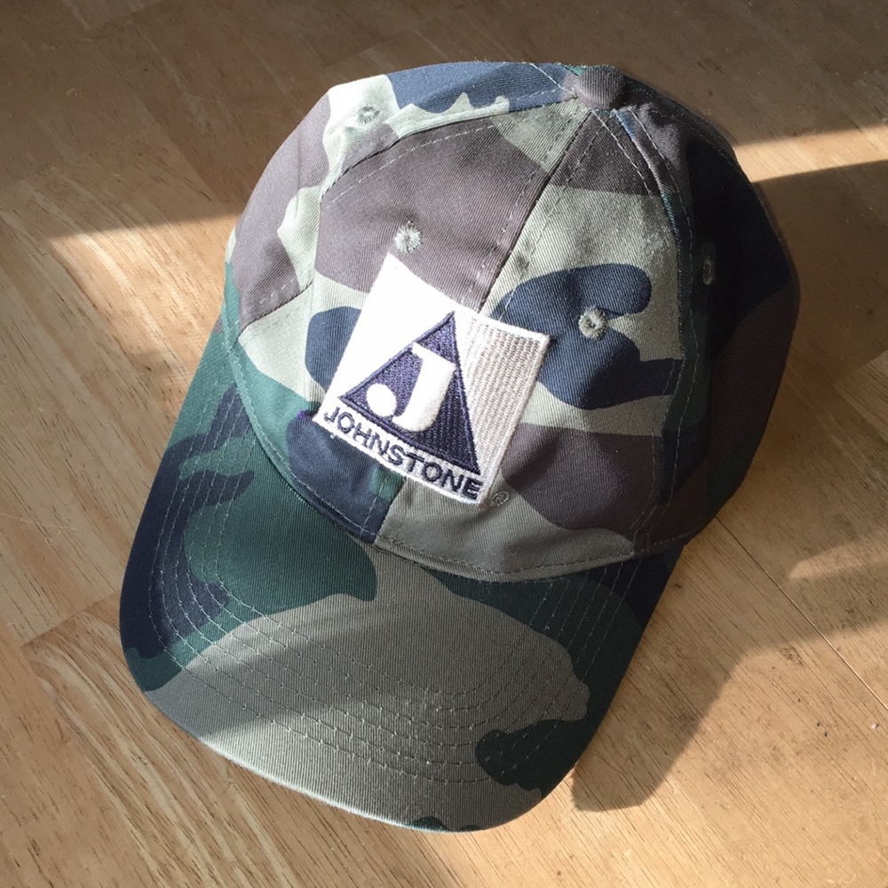Johnstone green camo cap camouflage 6 panel hat